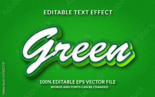Fototapeta Naklejka Na Ścianę i Meble -  Green Editable text effect