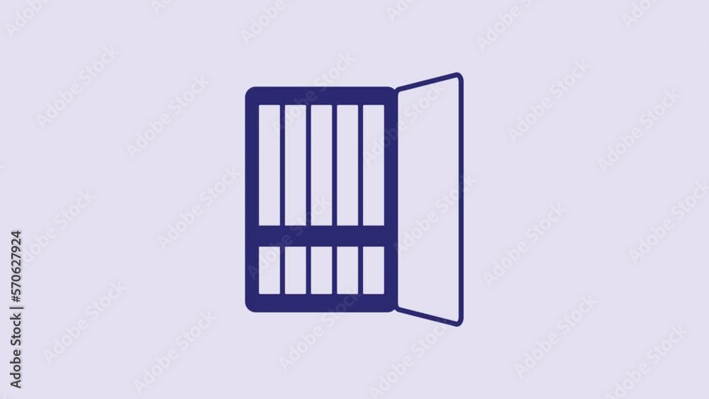 Blue Cigarette case icon isolated on purple background. Tobacco sign. Smoking symbol. 4K Video motion graphic animation Blue Cigarette case icon isolated on purple background. Tobacco sign. Smoking symbol. 4K Video motion graphic animation