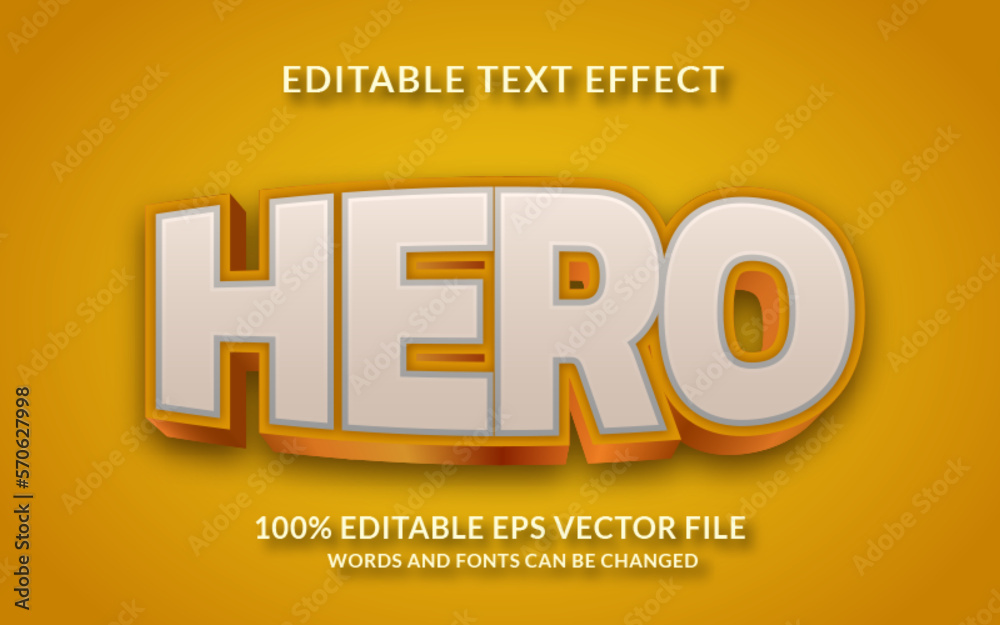 Obraz premium Hero Editable text effect