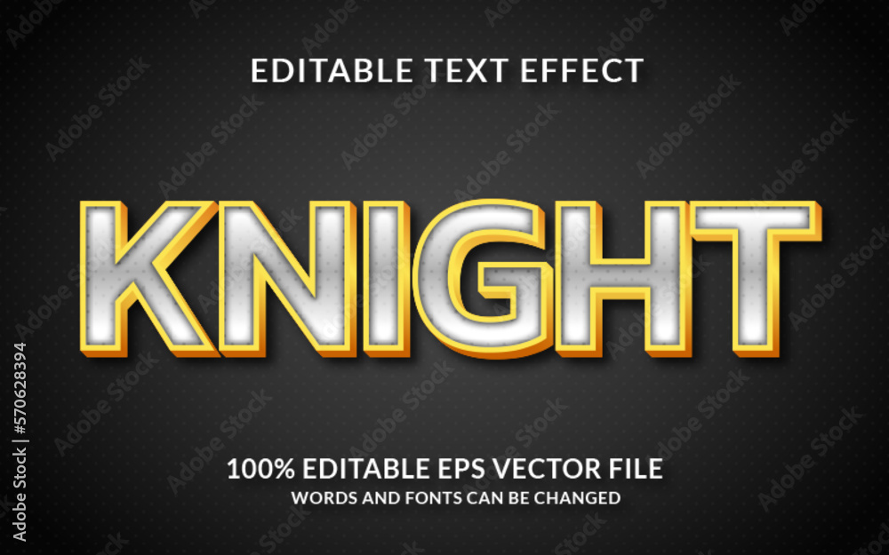Knight editable text effect