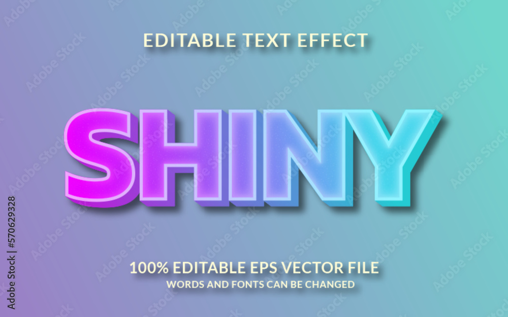 Shiny editable text effect