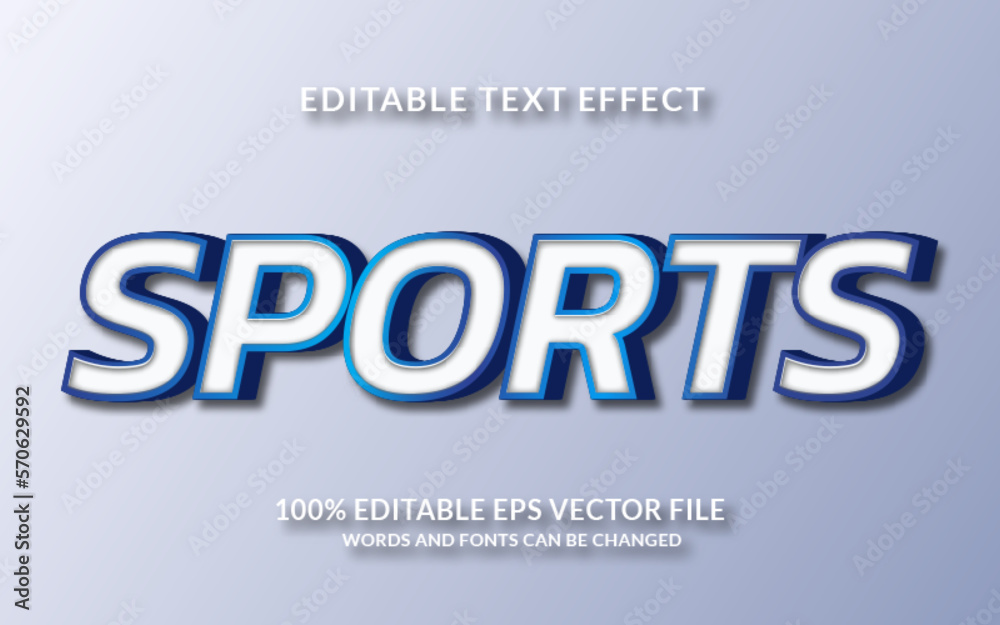 Sports editable text effect