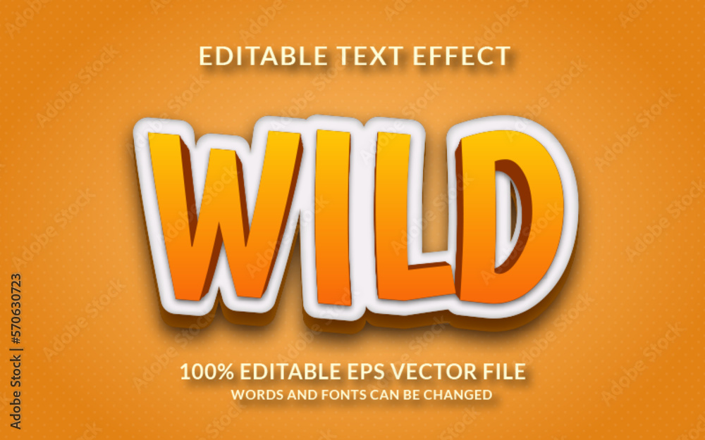 Wild Editable text effect