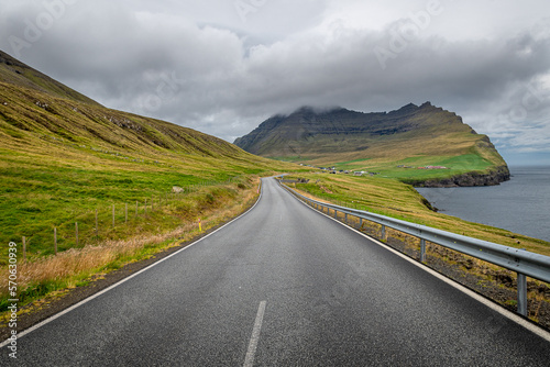 Panormama dell'isola di Vidoy, Isole Faroe, Europa photo