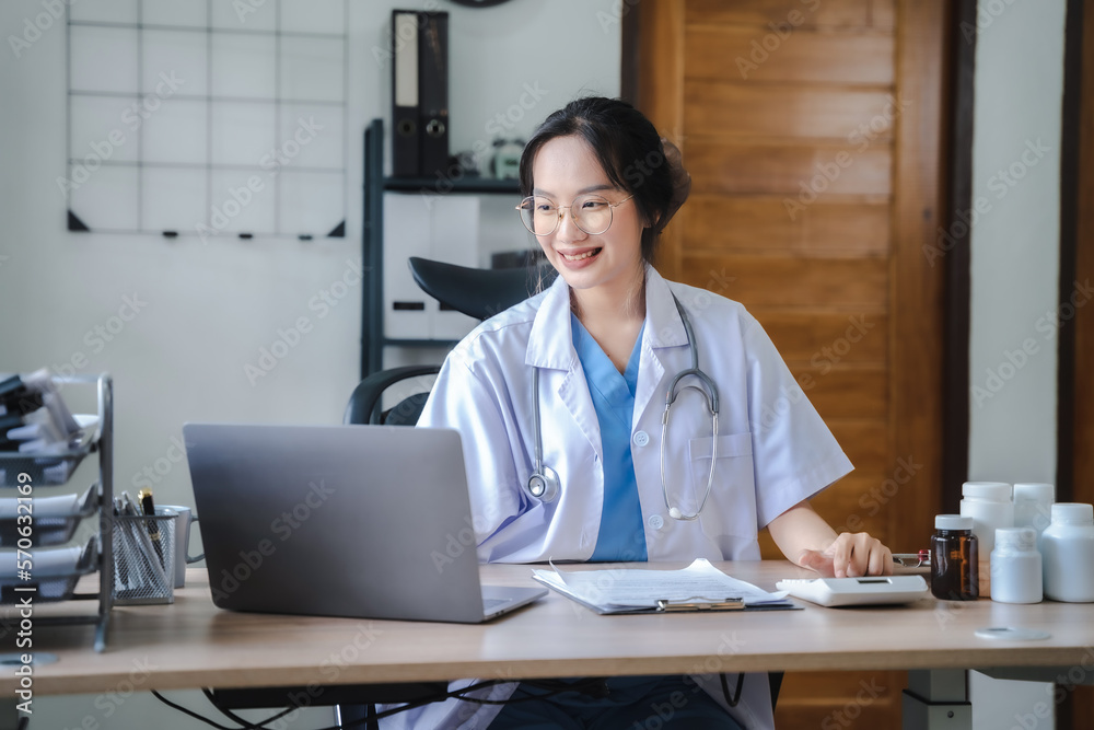 Doctor hold tablet, conduct financial transactions with calculate expenses - income and data documents, put on the desk in the morning. Doctor hold tablet, conduct financial transactions with calculate expenses - income and data documents, put on the desk in the morning.