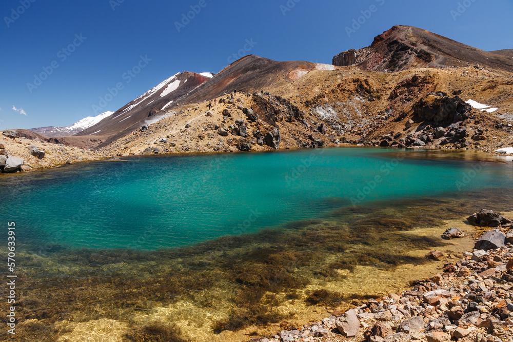 Volcanic area at Emerald Lakes in Tongariro National Park, New Zealand