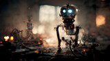 An Artificial Intelligence, AI, Futurist, Futuristic, Robotic, Sci-fi, Fiction, Set of Robots Dreaming