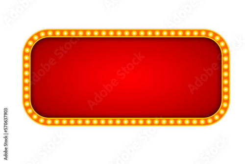 Retro lightbox billboard vintage frame sign board