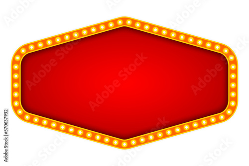 Retro lightbox billboard vintage frame sign board