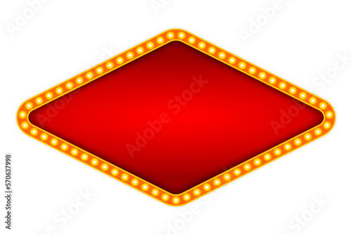 Retro lightbox billboard vintage frame sign board