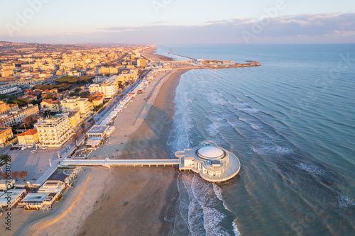 View of Italian coast at Senigallia town