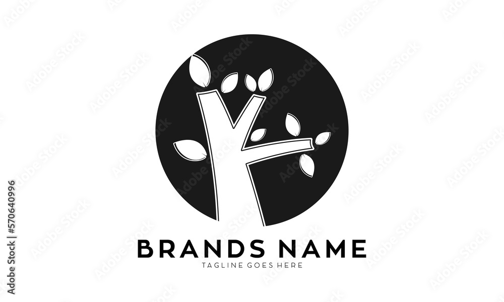 Letter K alphabet with tree symbol icon logo Letter K alphabet with tree symbol icon logo