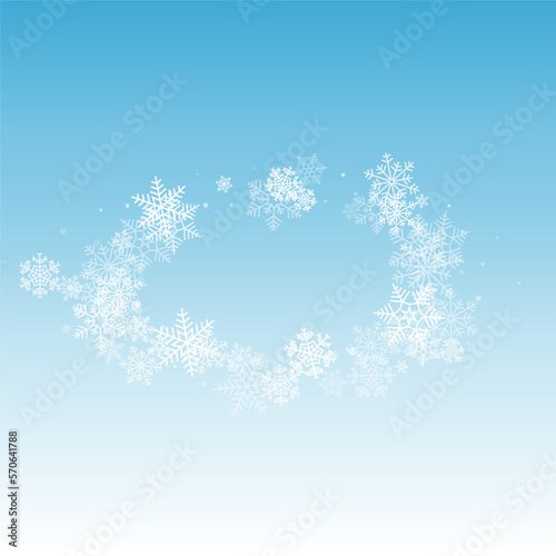 White Snowfall Vector Blue Background. New Gray © XEquestris