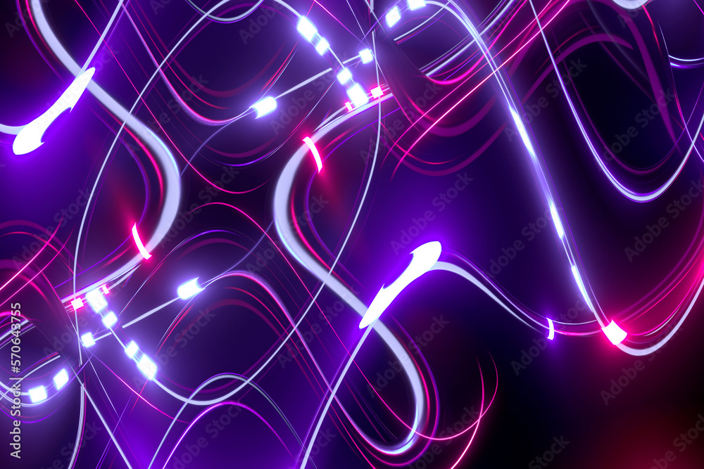 Abstract vibrant neon fluid free distorted dynamic flowing ripple ...