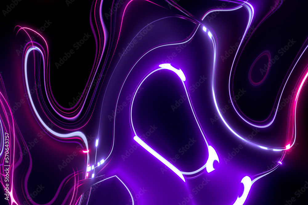 Abstract vibrant neon fluid free distorted dynamic flowing ripple ...