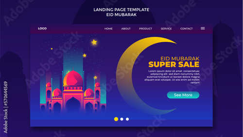 Eid al-fitr landing page template