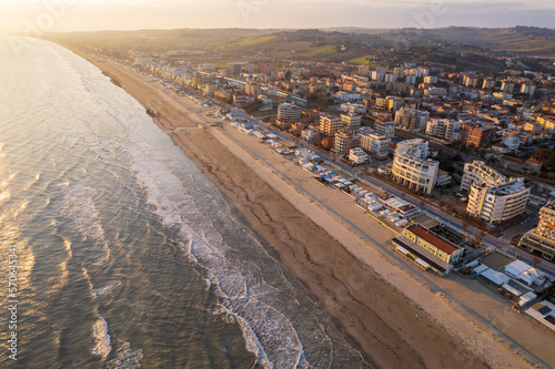 view of Italian coast at Senigallia town