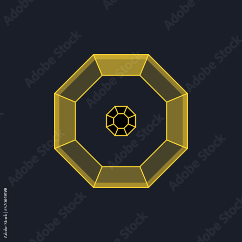 Gold rate modern cyber futuristic game trophy awards for characters like RPG or shooter.
