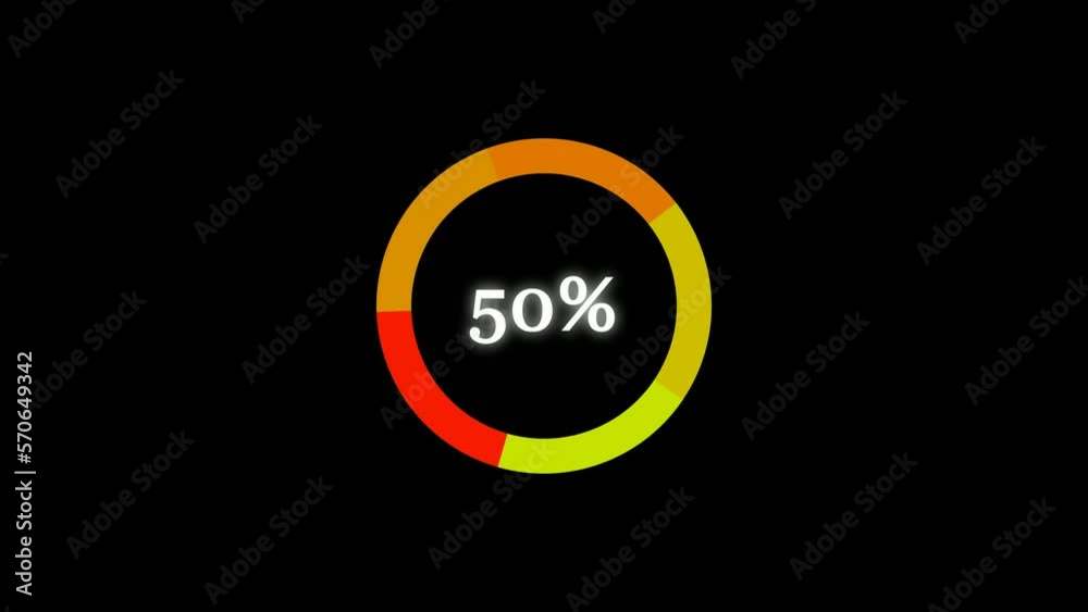 Circle loading animation . process loading bar, gradient color rotating ring spinning with 0 to 100 % Circle loading animation . process loading bar, gradient color rotating ring spinning with 0 to 100 %