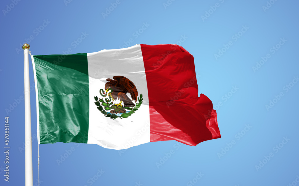 Flag of Mexico isolated background 16 september Día de la Independencia ...