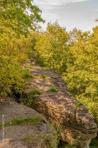 The Ancient Niagara Escarpment At High Cliff State Park Near Sherwood, Wisconsin