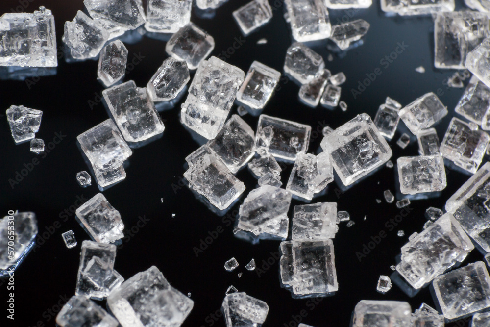 macro photo of sugar crystal macro photo of sugar crystal