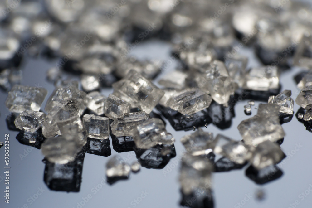 macro photo of sugar crystal macro photo of sugar crystal