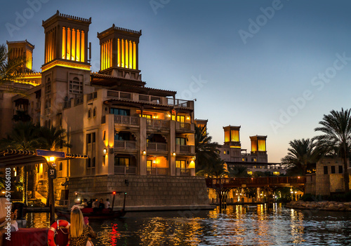 Photography arabic architecture in Dubai souk madinat jumeirah