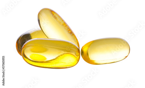 Close up of food supplement oil filled capsules suitable for: fish oil, omega ,evening primrose, borage oil, flax seeds oil, vitamin on transparent png