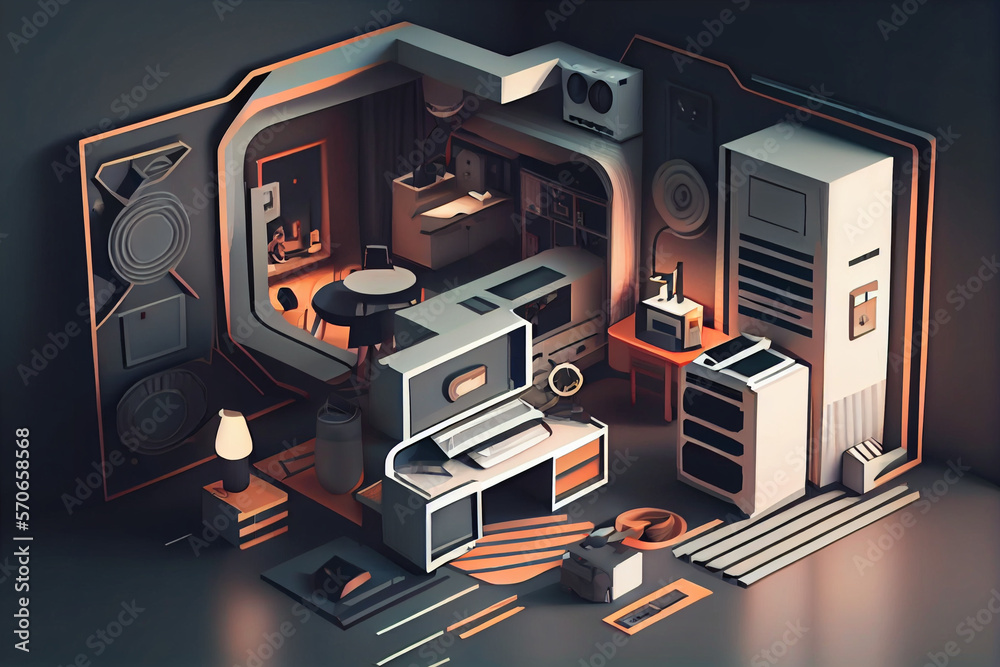 3d isometric modern living room design 3d isometric modern living room design