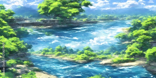 Anime background wallpaper, 4K wallpapers