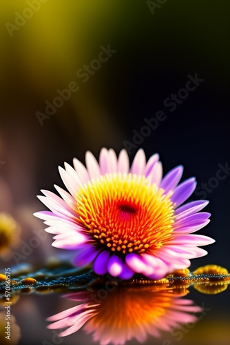 Abstract flower wallpaper  digital art illustration