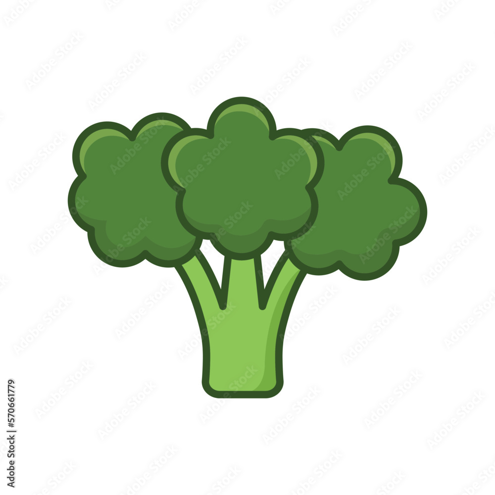 broccoli icon vector design template in white background broccoli icon vector design template in white background