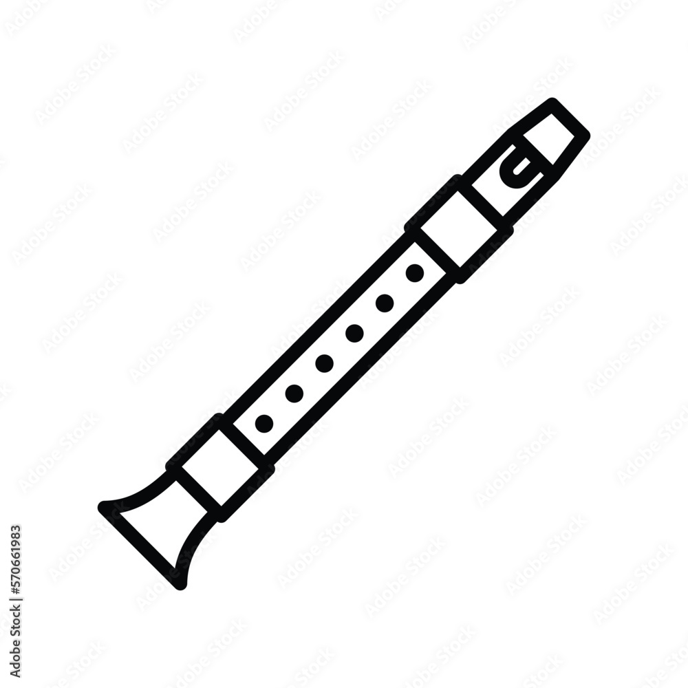 flute icon vector design template in white background flute icon vector design template in white background