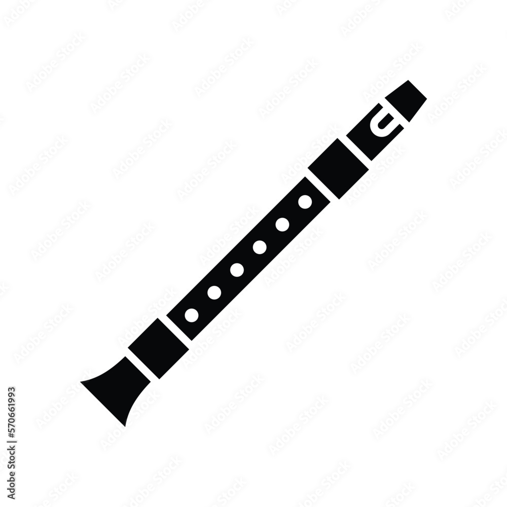 flute icon vector design template in white background flute icon vector design template in white background