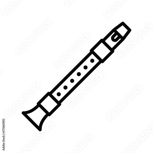 flute icon vector design template in white background