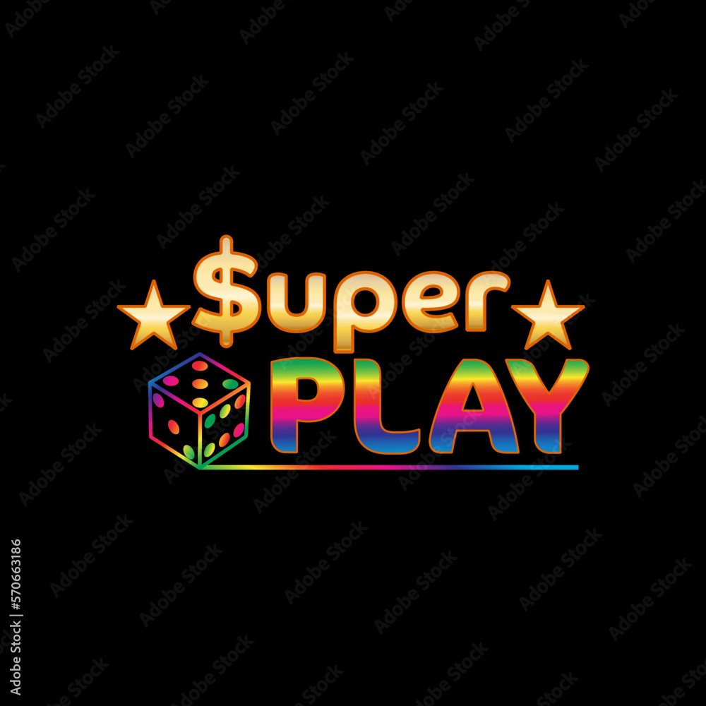 Obraz premium super play_casino_dice_logo