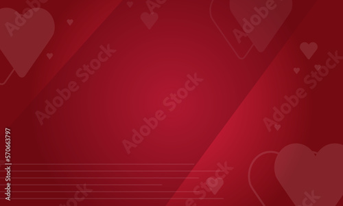 Red Background Valentine Theme Vector