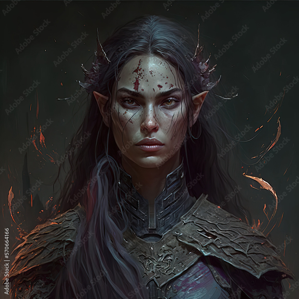Banshee character portrait, RPG, fantasy avatar and token. Generative ...