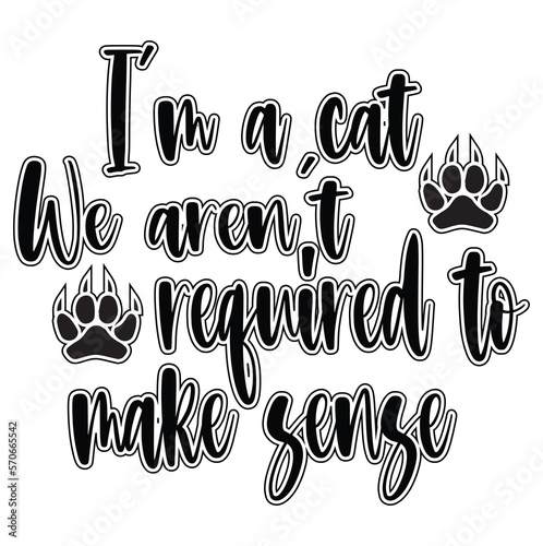 I'm a cat t-shirt design