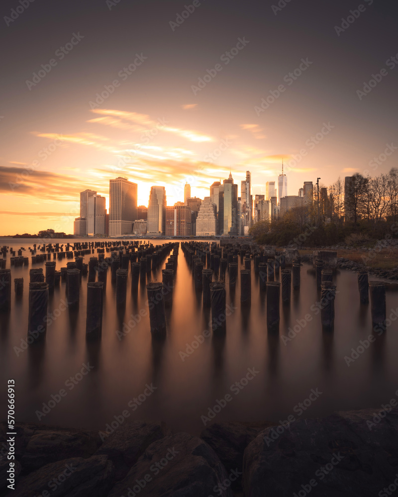 NYC Manhattan Pole View Sunset