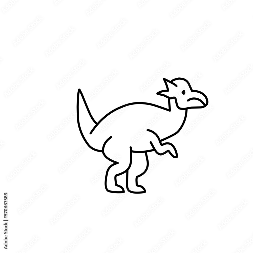 Fototapeta premium Dinosaur Line Icon