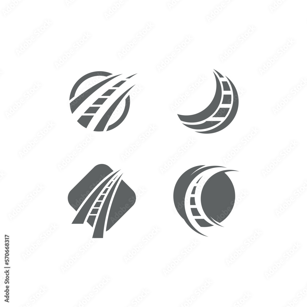 Road logo design template Road logo design template
