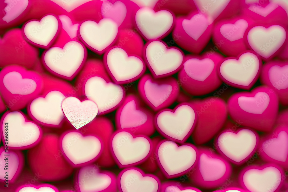 pink and white sugar hearts