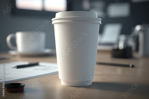 standard white coffee cup  Generative AI