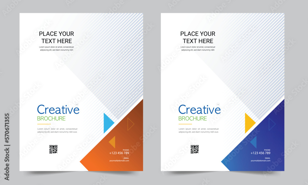 Cover design for annual report and business catalog, magazine, flyer or booklet. Brochure template layout. A4 cover vector EPS-10