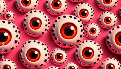 Eyeballs on Pink Background