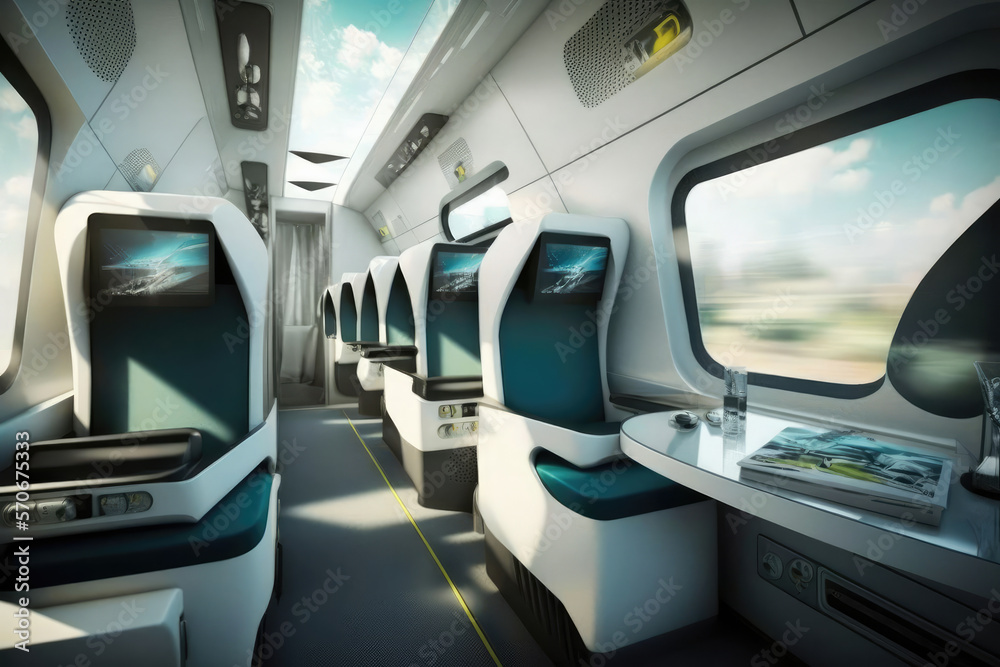 inside the high-speed train of the future. Generative AI inside the high-speed train of the future. Generative AI