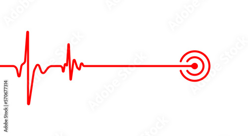 Electrocardiography heartbeat line monitor. Ecg