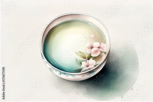 porcelain floral tea cup